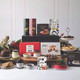 The Finest Irish Fare Hamper featuring Christmas pudding, chocolate biscuit cake, gourmet cookies, luxury chocolates, preserves, and premium tea beautifully arranged with festive decorations – available at GiftsDirect.com The Finest Irish Fare Hamper featuring Christmas pudding, chocolate biscuit cake, gourmet cookies, luxury chocolates, preserves, and premium tea beautifully arranged with festive decorations – available at GiftsDirect.com